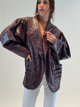 GIACCA IN ECOPELLE RED