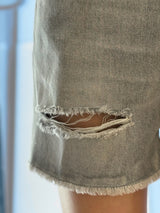 SHORTS BOTTONE GIOIELLO GRIGIO